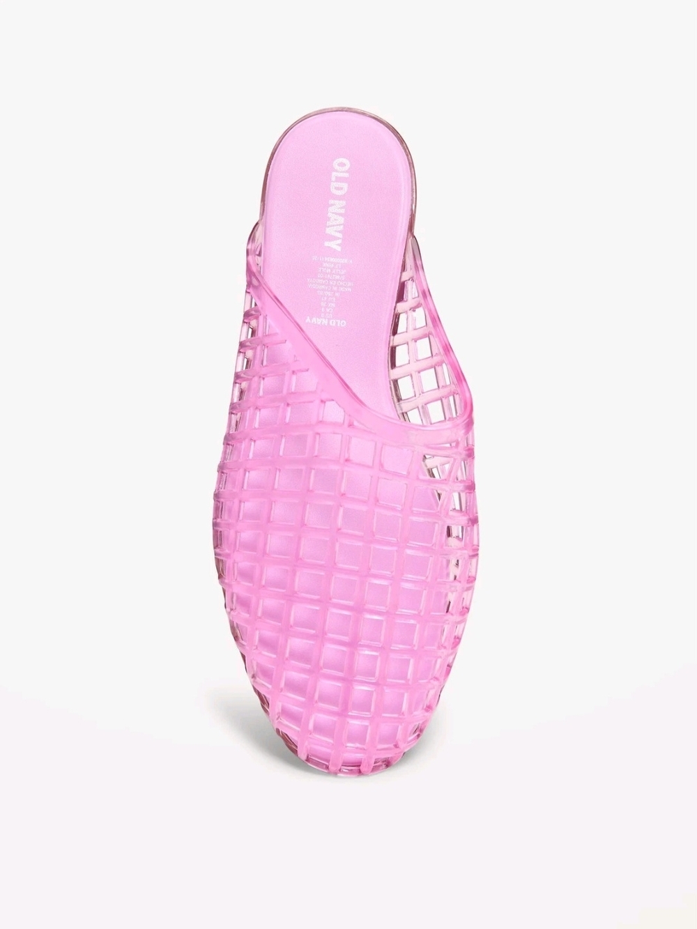 Old Navy Hot Pink Jelly Lattice Slide Mule